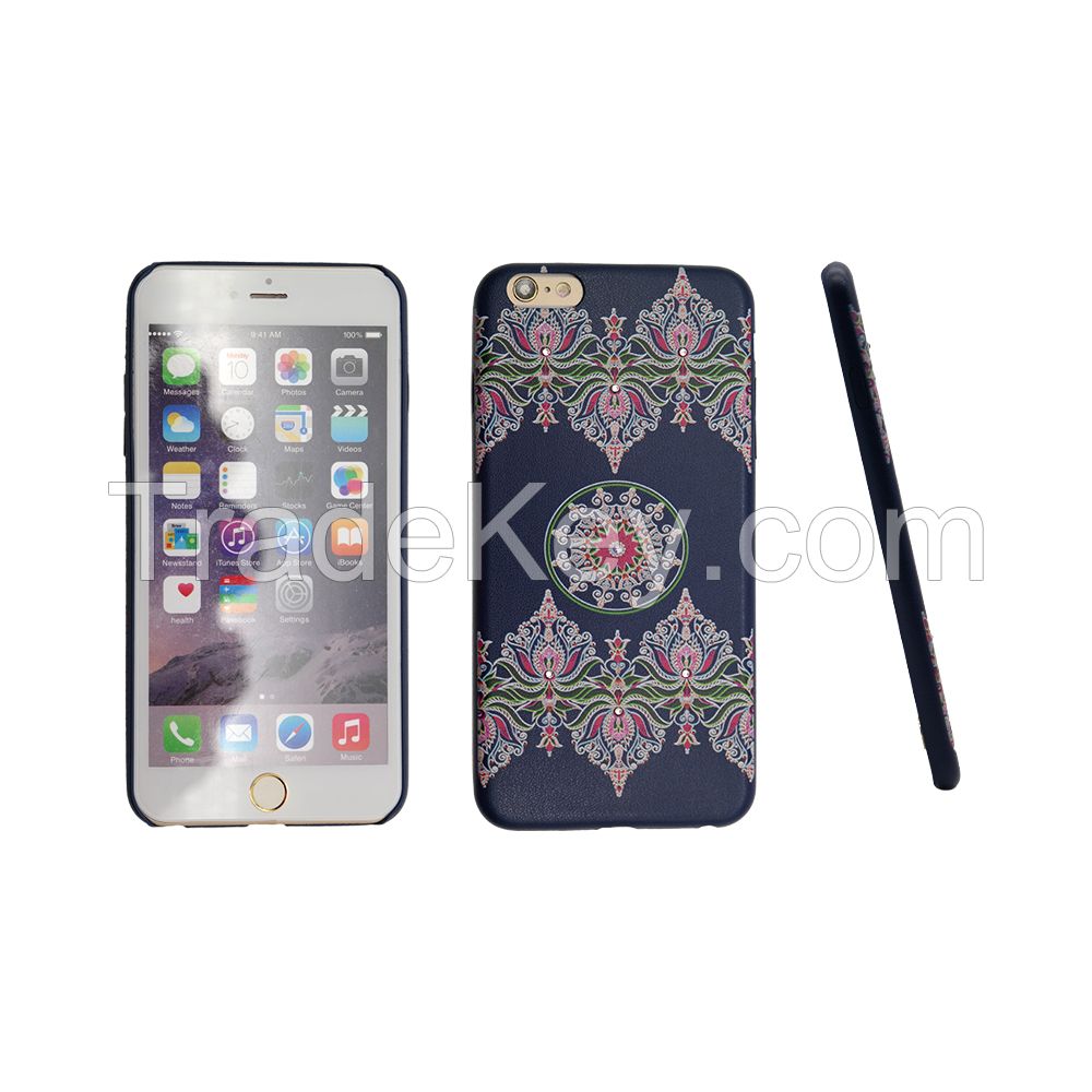 PU diamond phone case for iphone 