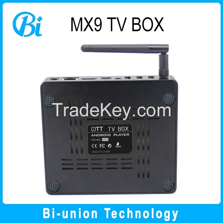 MX9 android 5.1 tv box kodi 16.0 s905 ott tv box android tv box 5.1 play media