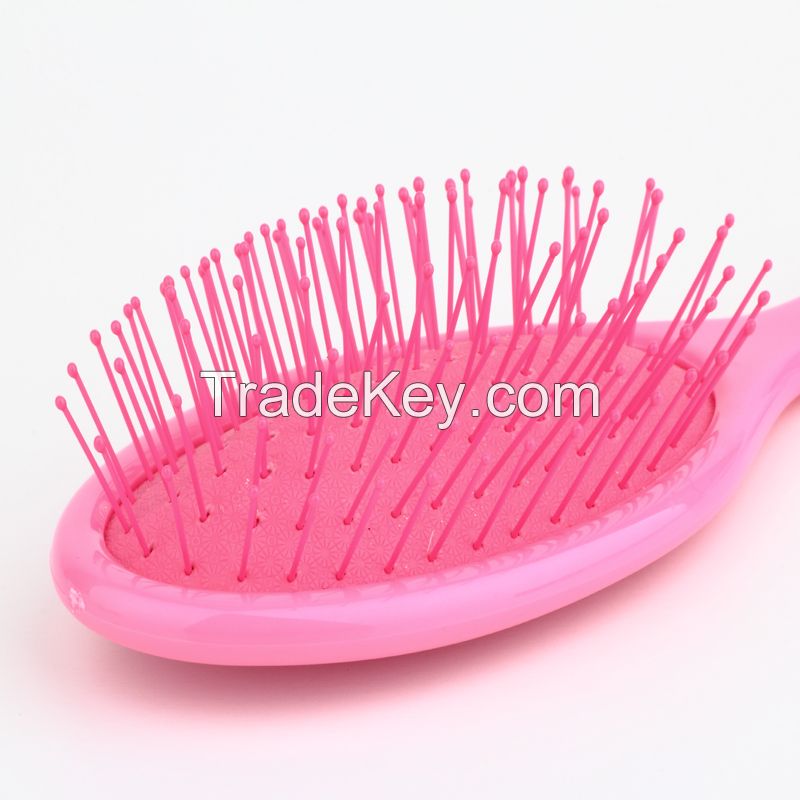 Plastic Handle Soft Nylon Bristle Hair Brush Detangling Hair Brush for Wet and dry hair