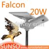 20W All in one solar powered LED Wall mounted, Park, Villa, Village light with motion sensor function