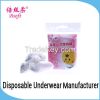 100% Cotton disposable underwear for girls