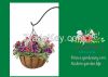 Black Traditional Hanging Basket with Coco Liner, 14" Diameter hanging