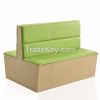 2 channel wood double side booth seating