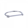 Platinum Screw Cuff Br...