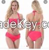 2018 new women's swimsuit bikini with chest cushion strip steel bracket wholesale oem made in China