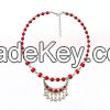 Beaded And Stone Necklace