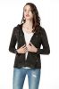  Hooded Sweatshirt Women,Zip Up and Heavy Washed Functional Cotton Sweatshirts with Pearls on Front Shoulder 