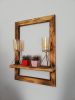 Light Luxury Frame Wall Shelf Wood Frame for Wall Decoration Wall Art Fassley Decorative Frame Burnt Shelf Pine Wood Authentic