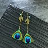 Peacock Feather earrin...