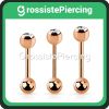 Barbell piercing langue