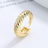 initial gold rope ring