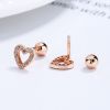 rose gold heart earrings