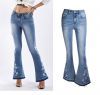 ladies jeans denim fla...