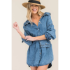 Denim Shirt Dress with...