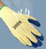 21-count blue cotton yarn flat-hung wrinkled gloves are wear-resistant, anti-slip, breathable and comfortable for construction and factory labor protection
