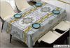  factory directly sell pvc table cloth , gold embossed tablecloth