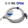 9-pin Three-lead ECG Cable Compatible with Welch Allyn Monitors, with Optional American Standard Buttons 