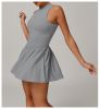 Cloud-Touch Tennis Dress - Layered Look A-Line Skirt 9094