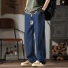 American-style sweatpants, autumn/winter casual loose straight-leg wide-leg pants