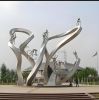 Artistic stainless steel sculpture