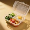 4-Compartment Transparent Takeout Container