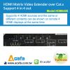 4X4 HDMI Matrix Switch Extender over IP with RS-232 Audio