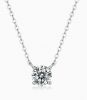 18k Gold Plated S925 Silver Clavicle Chain with IGI Certified Lab Grown Diamond - Custom Luxury Jewelry for Women