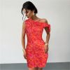 Orange Red Off Shoulde...