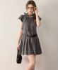 Grey Polka Dot Pleated...