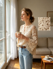 Oatmeal-colored Lace C...