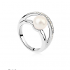Silver Pearl Ring with...