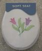 17"PVC Soft Embroidery Toilet Seat