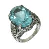 Silver Ring  Blue Topa...