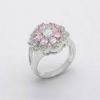 silver ring with rhodi...