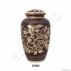 Engraved Flower Brass Urn
