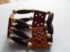 wood bracelet, beaded ...