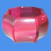Pink agate curved brac...