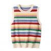 2026 Lady's Vest Rainbow stripe hollowing out