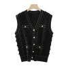 2026 Lady's Waistcoat V-Neck Button-up Cardigan