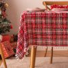  Share to  Christmas Tablecloth Snowflake Tartan Table Cloth Merry Christmas Decoration Winter Holiday Tablecloths for Rectangle Table