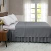 Bed Skirt Elastic Wrap Around Bed Skirt Twin Size Bed Skirts for Adjustable Bed Hotel Quality Dust Ruffle for Twin Bed