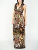 Satin Trim Print Maxi ...