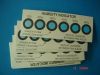 6 spot humidity indicator card, 10-60%RH, blue-pink