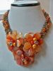 Carnelian Flower Necklace