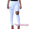 White Ripped Skinny  l...