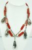 Simulation ruby necklace