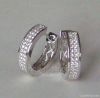 micro pave earrings, s...