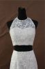 white evening dress wi...