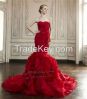 Material red organza b...
