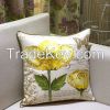 Linen cotton embroidery and print decorative pillow cover for home and living bed room decoration